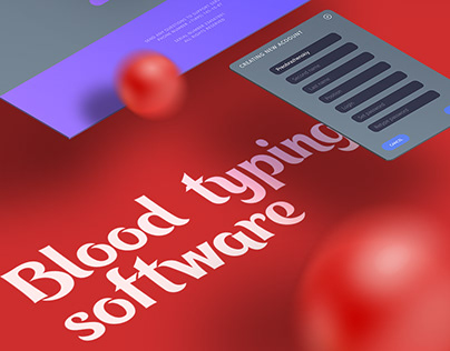 Blood typing software. Medical lab device.