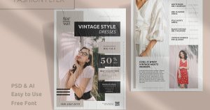 时尚服装促销宣传单模板Vol.5 Fashion Template Flyer Vol.5