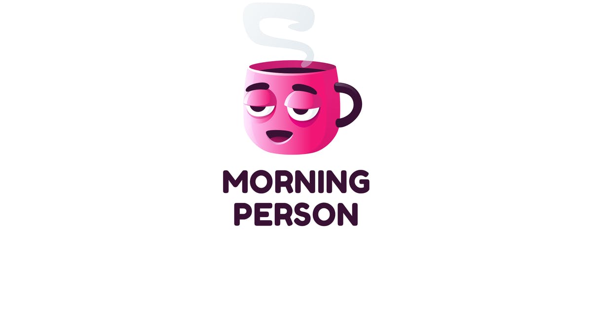 早起早晨主题抽象Logo设计模板 Morning Person – Logo Template