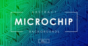微芯片技术线路图几何图形背景素材v2 Microchip Tech Backgrounds Vol.2