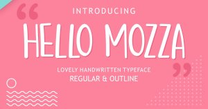DIY手工制作效果英文大写字母合集 Hello Mozza – Display Font