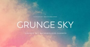 夏日主题晴朗天空背景素材 Grunge SKY Backgrounds-summer
