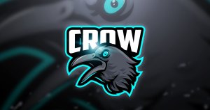 乌鸦电子竞技吉祥物Logo标志设计模板 Crow – Mascot & Esport Logo