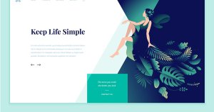女性时尚服饰网站设计概念插画素材 Beauty Web Page Design Template