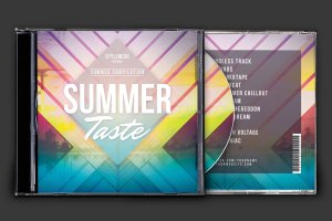 夏日激情音乐CD封面设计模板 Summer Taste CD Cover Artwork