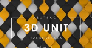 3D几何单元图形抽象背景素材v1 3D Unit Abstract Backgrounds Vol.1