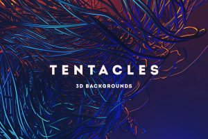 15个超未来科技风格3D高清背景图素材 Tentacles – 15 Futuristic 3D Backgrounds