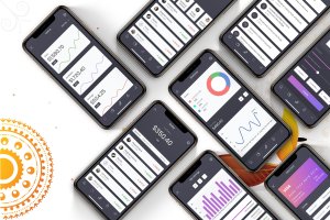 金融APP应用程序UI设计界面模板 Financial App UI Mobile Kit – H