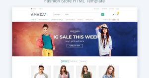 时尚潮牌服饰网上商城设计HTML网站模板 Amaza – Fashion Store HTML Template