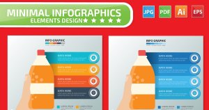 果汁行业信息图表设计矢量图形素材 Juice Infographics