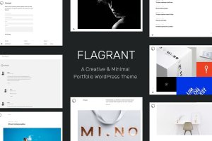 极简主义设计风格产品演示WordPress主题模板 Flagrant – A Creative Portfolio WordPress Theme Fo