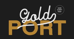 英文手写签名风格标题字体素材 Gold Port – Font Duo