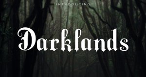 复古老哥特式英文衬线字体 Darklands – A Blackletter Font