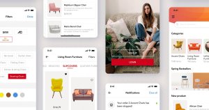 在线家具商城APP应用UI设计模板 Furniture Store App Template