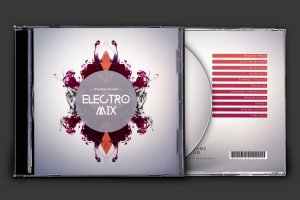 电子混音音乐CD封面设计模板 Electro Mix CD Cover Artwork