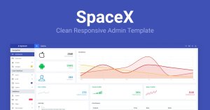 网站管理后台Bootstrap框架模板下载 SpaceX – Bootstrap Admin Template