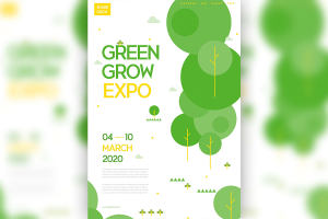 绿色成长博览会植树节主题活动海报