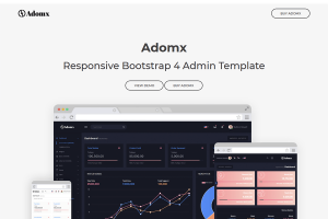 响应式Bootstrap 4网站管理后台模板 Adomx – Responsive Bootstrap 4 Admin Template