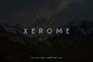 带网络字体的Xerome显示字体  Xerome Display Typeface with Webfont