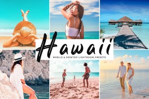 海岛旅行照片明亮自然色调Lightroom预设 Hawaii Mobile & Desktop Lightroom Presets