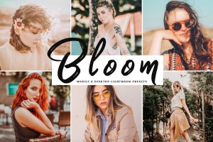 人像摄像照片活力暖色调滤镜Lightroom预设 Bloom Mobile & Desktop Lightroom Presets