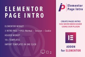 Elementor专用介绍页面生成WordPress插件 Page Intro for Elementor WordPress Plugin