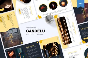 烛光蜡烛设计风格Keynote幻灯片素材 Candelu | Keynote Template