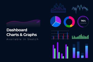 15+网站后台管理数据统计图表设计素材 15+ Dashboard Charts & Graphs Items