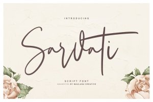 Sarvati手写字体 Sarvati Script Font