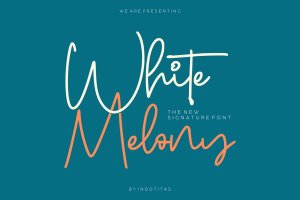 White Melony-新签名字体 White Melony – New Signature Font