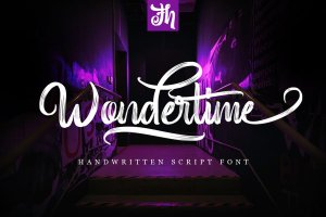 Wondertime-手写脚本字体Wondertime – Handwritting Script Font