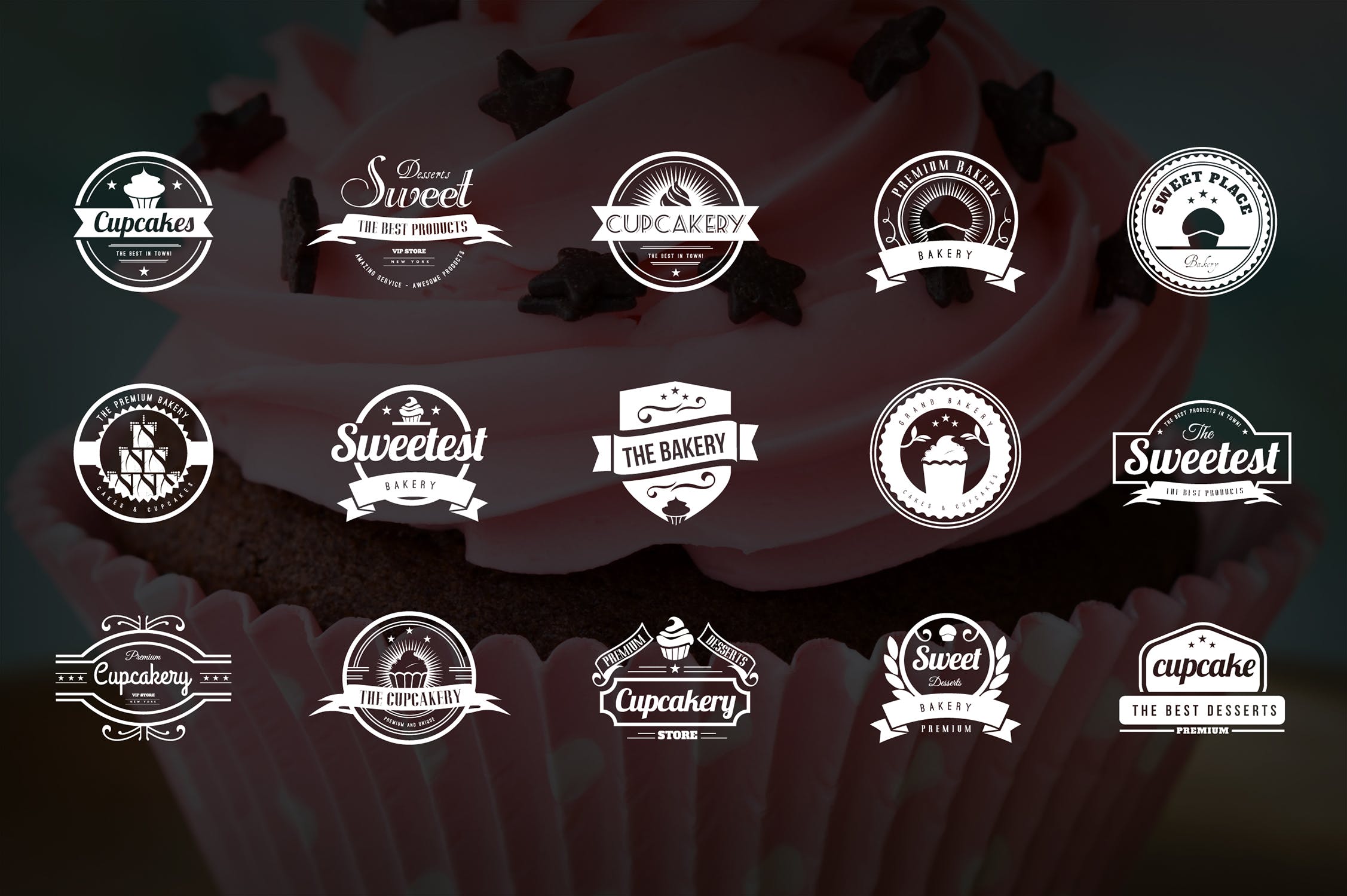 15款面包蛋糕烘焙品牌商标logo设计模板