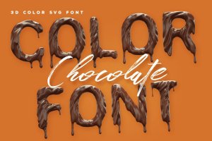 巧克力颜色字体Chocolate Color Font