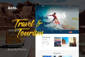 旅游运动健身娱乐主题WordPress模板设计 Goto – Tour & Travel WordPress Theme