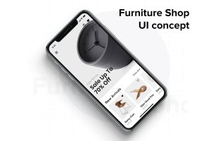创意设计家具电商APP应用UI模板 Modern Furniture Mobile App UI Kit