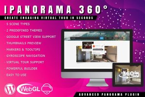 360虚拟漫游生成器WordPress模板工具包 iPanorama 360 – Virtual Tour Builder for WordPress