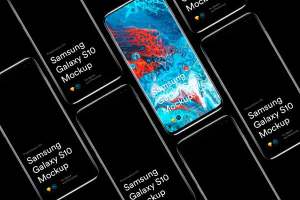 三星智能手机S10超级样机套装 Samsung Galaxy S10 Mockups