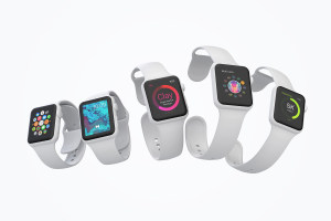 Apple Watch智能手表APP应用UI设计屏幕演示样机08 Clay Apple Watch Mockup 08