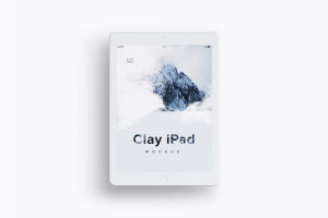 iPad平板电脑屏幕界面设计演示预览效果样机02 Clay iPad 9.7 Mockup 03