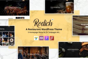 西餐厅网站建设WordPress餐厅主题模板 Rodich – A Restaurant WordPress Theme