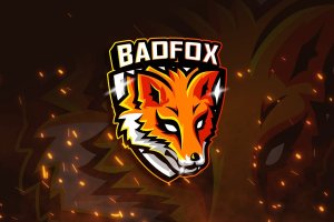 狐狸吉祥物&电子竞技队徽Logo设计模板 BADFOX -Mascot & Esports Logo