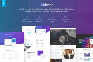 Kinetic -桌面，移动和产品应用程序WordPress主题 Kinetic -Desktop, Mobile & Product App WordPress