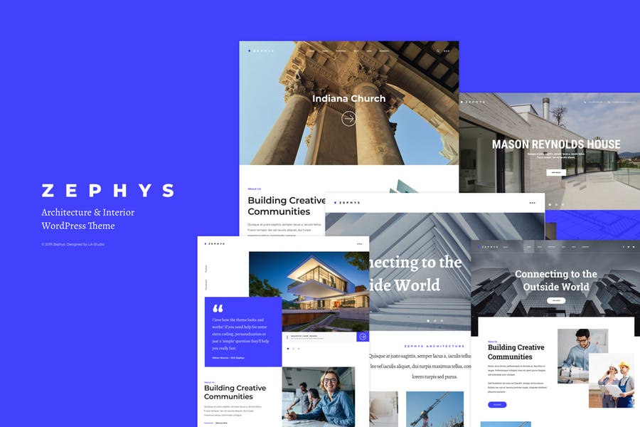 独特广角建筑内部环境WordPress主题模板 Zephys – Architecture & Interior WordPress Theme