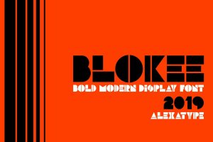 BLOKEE -现代印刷体字体 BLOKEE – Modern Blockletter Font