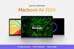 MacBook 2019版本Web网站设计案例展示样机 Macbook Air 2019 Mockup