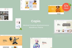 现代极简主义设计WooCommerce WordPress主题 Capie – Minimal WooCommerce WordPress Theme
