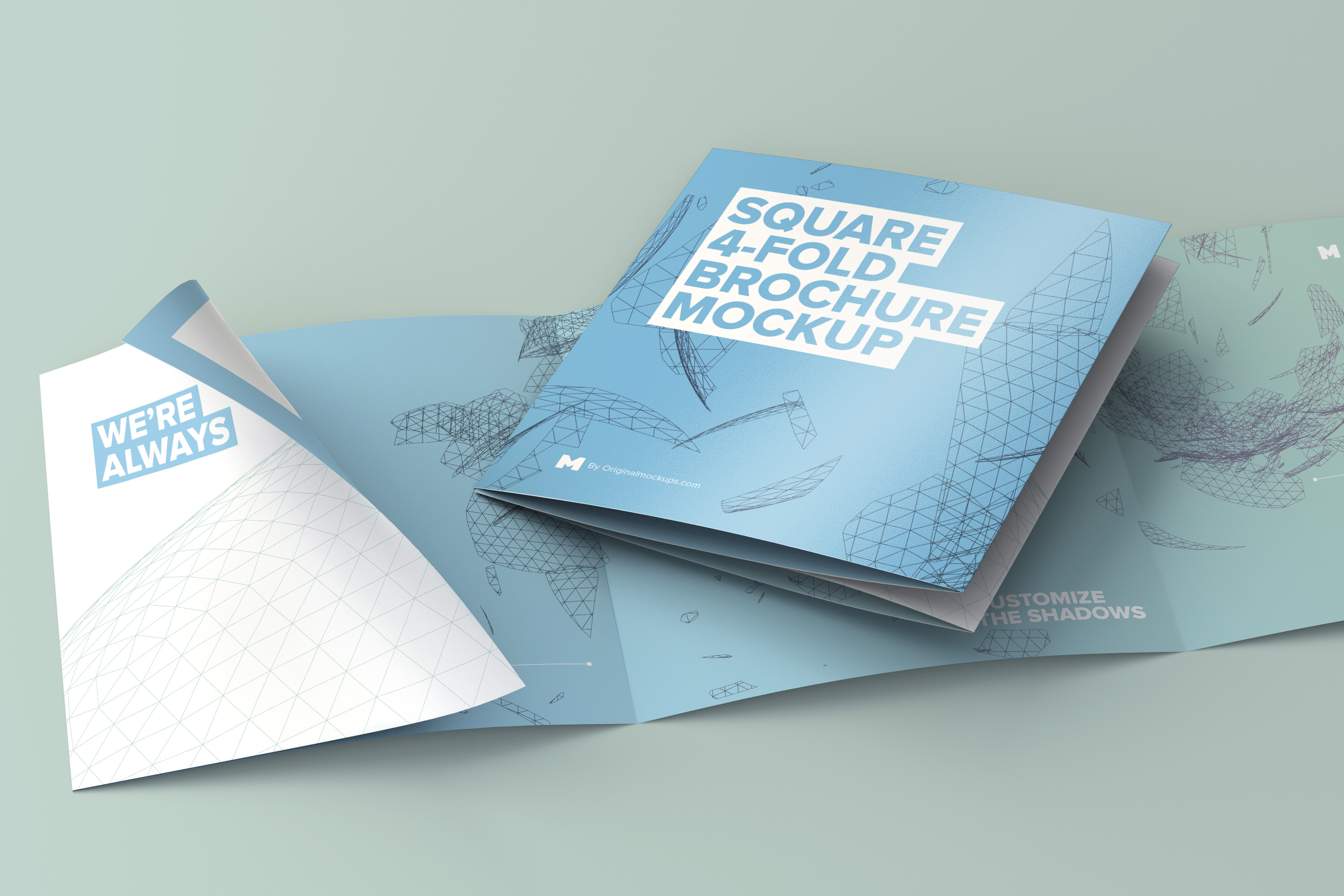 双门折叠宣传册设计效果图样机模板 Double Gatefold Brochure Mockup – 设计小咖
