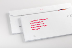 信头信封品牌标识设计预览图样机模板01 Letterhead Envelope Mockup 01