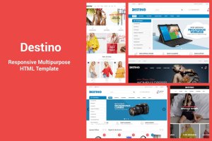 响应式设计多用途网上商城HTML模板 Destino – Responsive & MultiPurpose HTML5 Template
