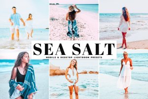 沙滩摄影后期调色工具-LR海滩摄影预设 Sea Salt Mobile & Desktop Lightroom Presets